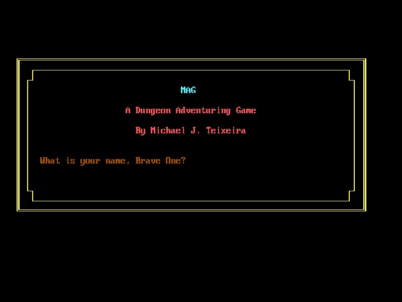 Mike's Adventure Game (MAG)